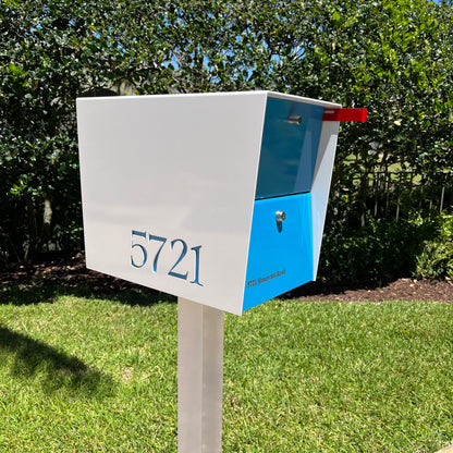 NEW! The UpTown Box Locking Package Dropbox in ARCTIC WHITE - Modern Mailbox