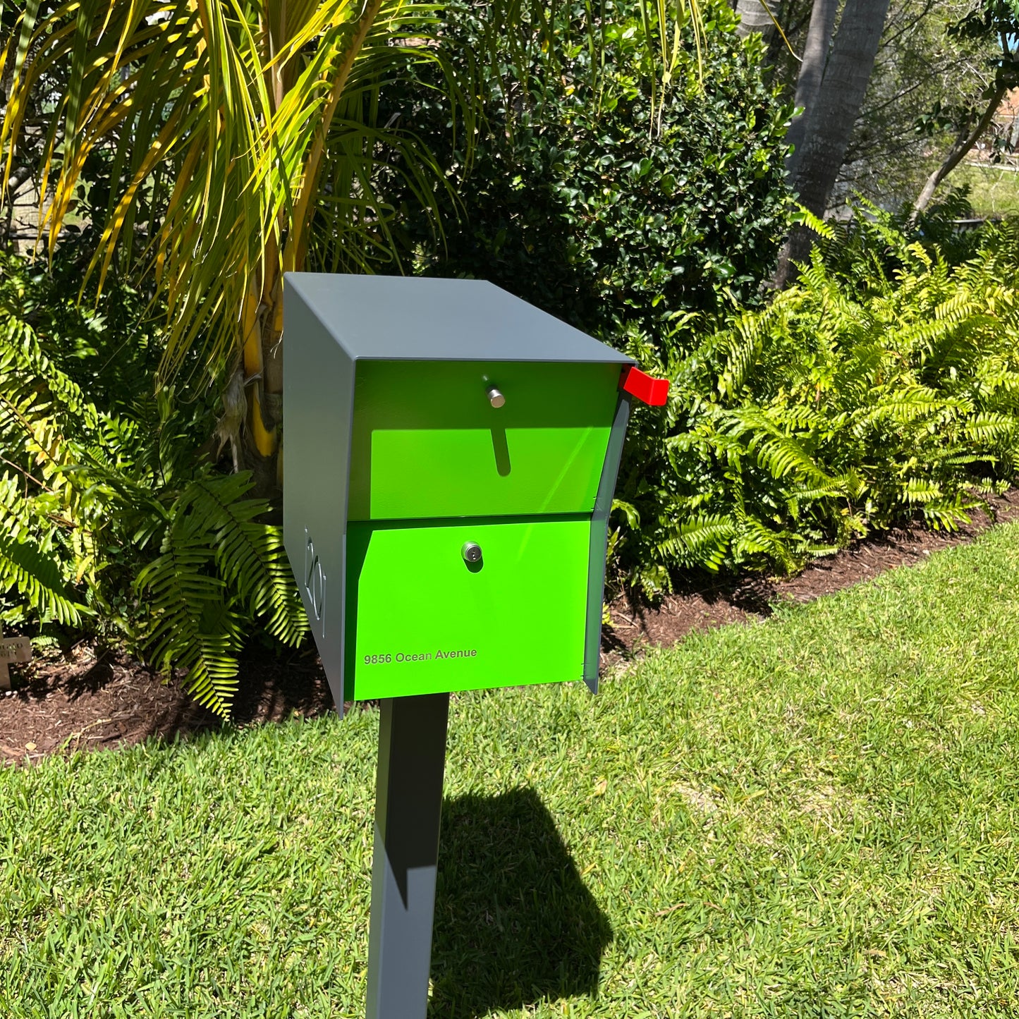 The UpTown Box Locking Package Dropbox  DESIGNER GRAY - Modern Mailbox