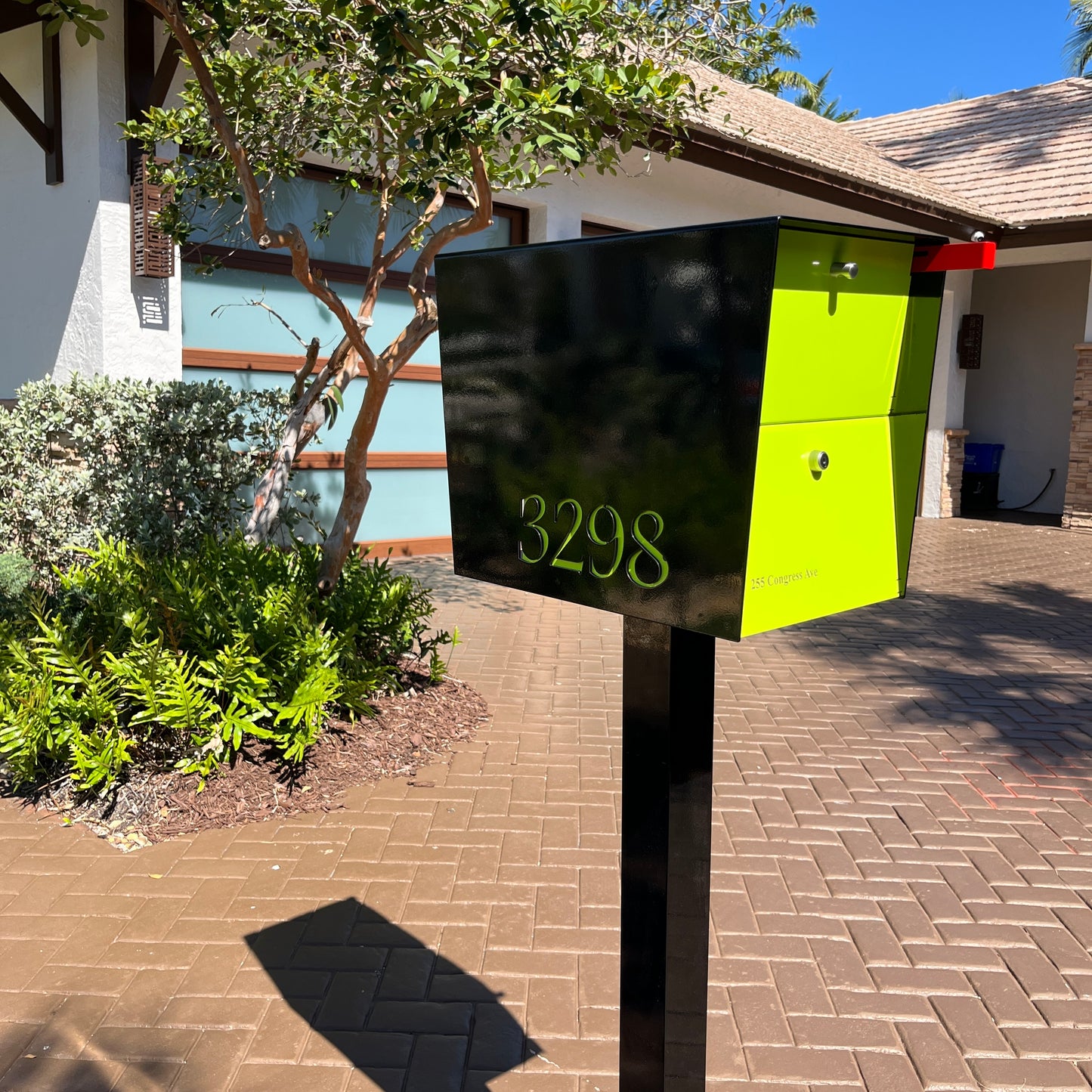 NEW! The UpTown Box Locking Package Dropbox  in JET BLACK - Modern Mailbox