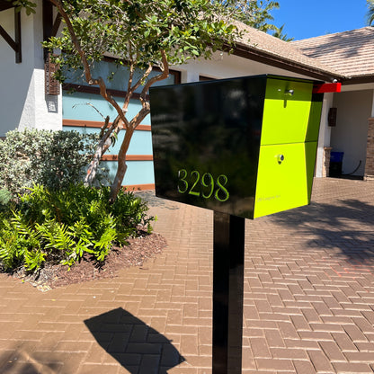 NEW! The UpTown Box Locking Package Dropbox  in JET BLACK - Modern Mailbox