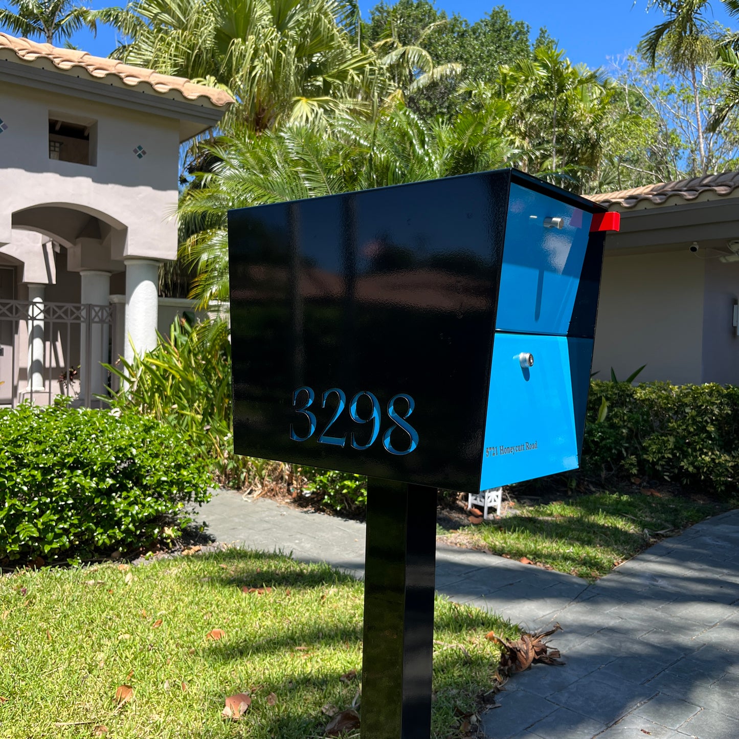 NEW! The UpTown Box Locking Package Dropbox  in JET BLACK - Modern Mailbox