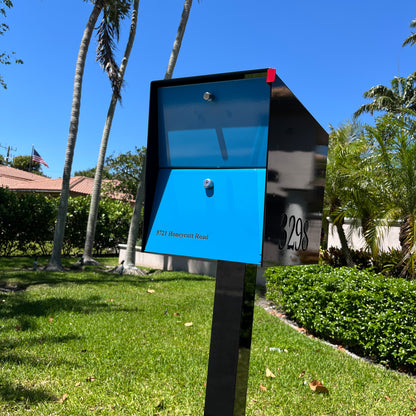 NEW! The UpTown Box Locking Package Dropbox  in JET BLACK - Modern Mailbox