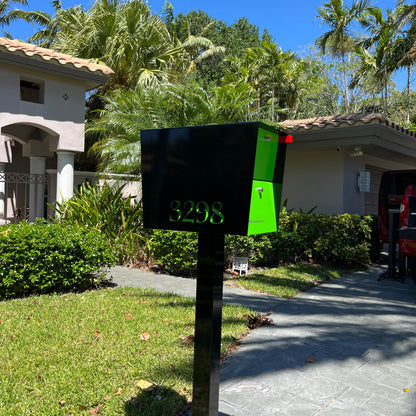 NEW! The UpTown Box Locking Package Dropbox  in JET BLACK - Modern Mailbox