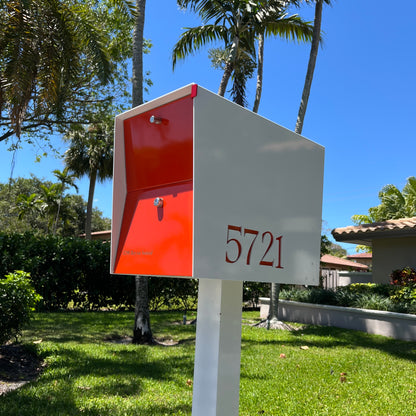 NEW! The UpTown Box Locking Package Dropbox in ARCTIC WHITE - Modern Mailbox