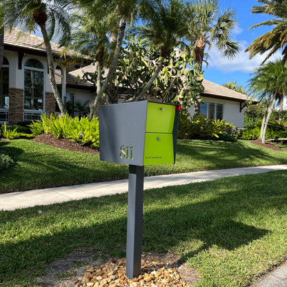 The UpTown Box Locking Package Dropbox  DESIGNER GRAY - Modern Mailbox