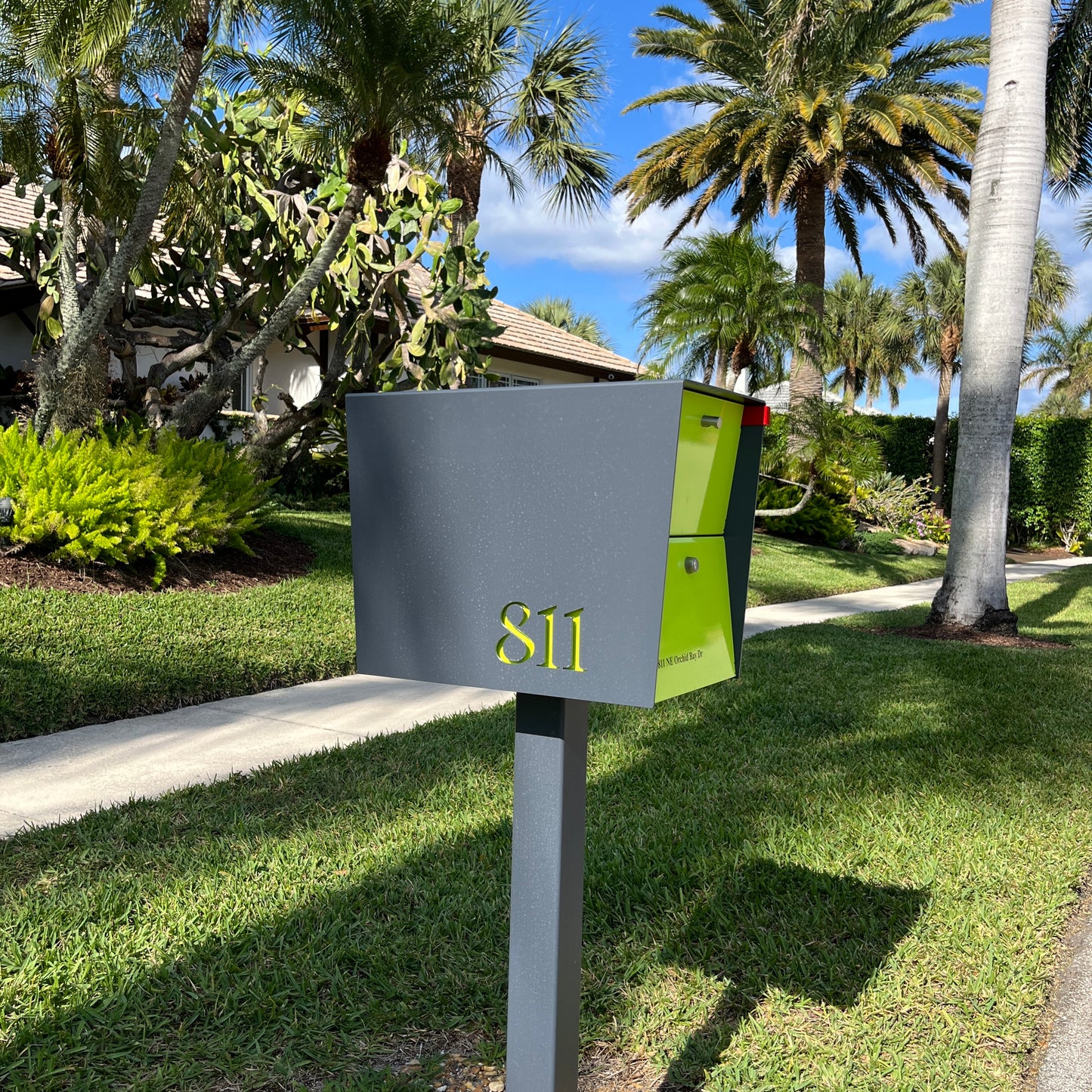 The UpTown Box Locking Package Dropbox  DESIGNER GRAY - Modern Mailbox