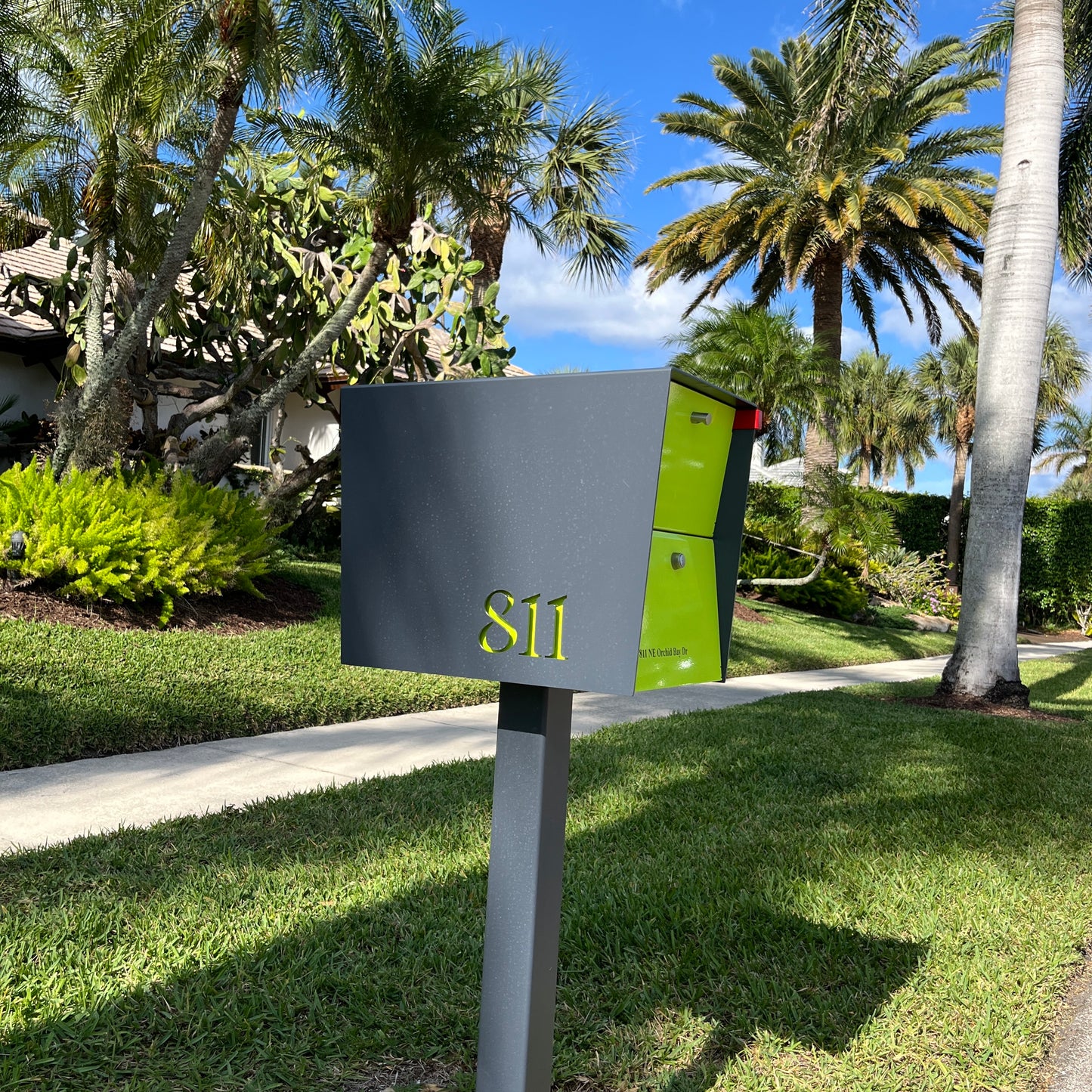 The UpTown Box Locking Package Dropbox  DESIGNER GRAY - Modern Mailbox