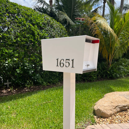 NEW!!!!   QUICK SHIP UptownBox in ARCTIC WHITE on WHITE - Modern Mailbox