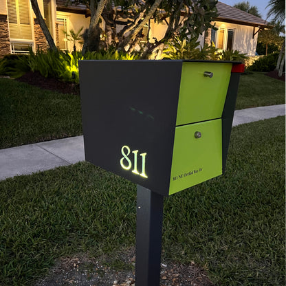 The UpTown Box Locking Package Dropbox  DESIGNER GRAY - Modern Mailbox