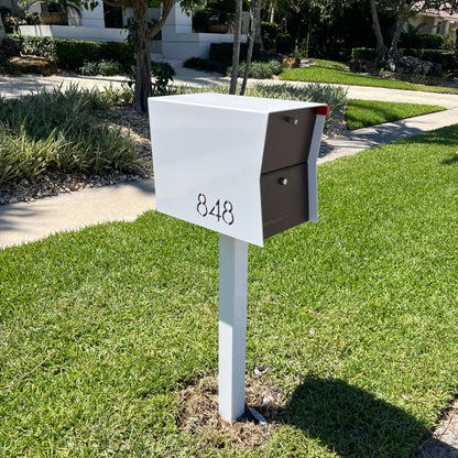 NEW! The Retrobox Locking Package Dropbox in ARCTIC WHITE - Modern Mailbox