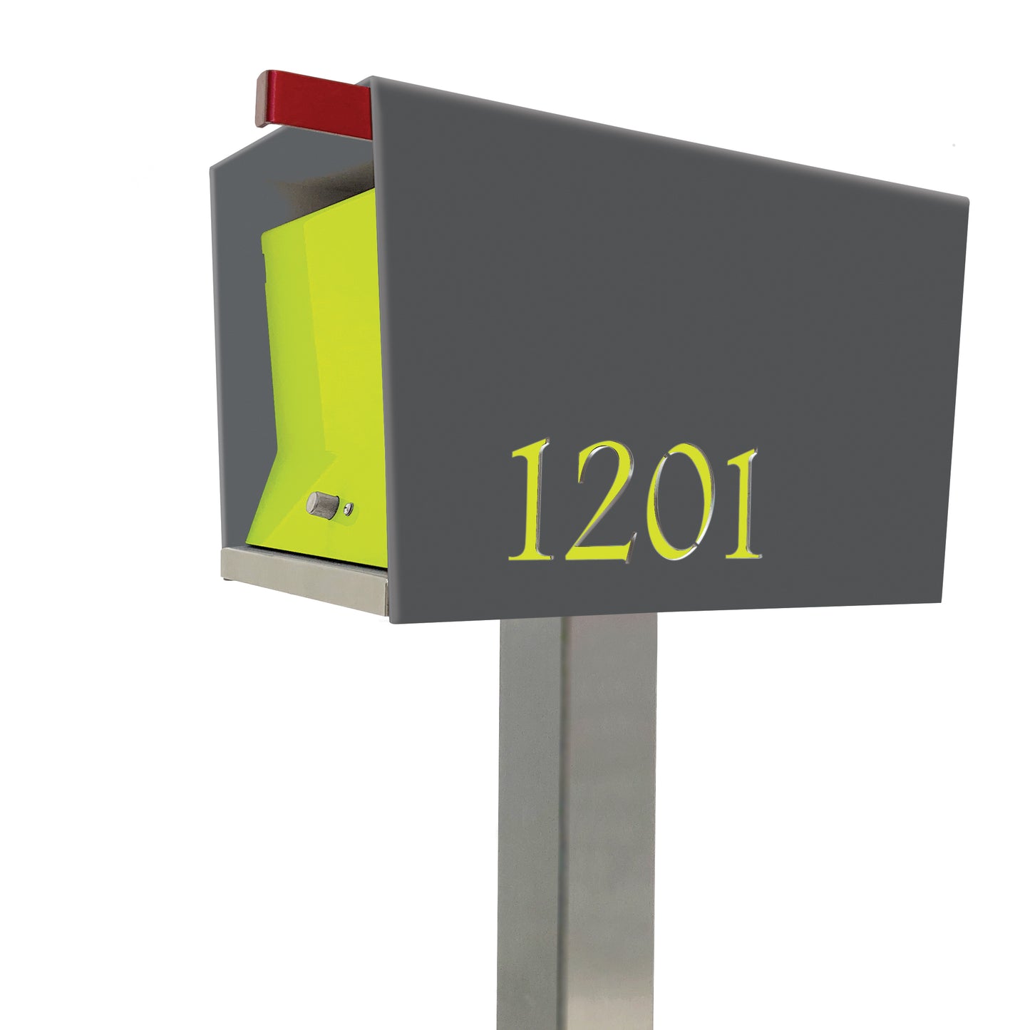 The Original UptownBox in DESIGNER GREY - Modern Mailbox