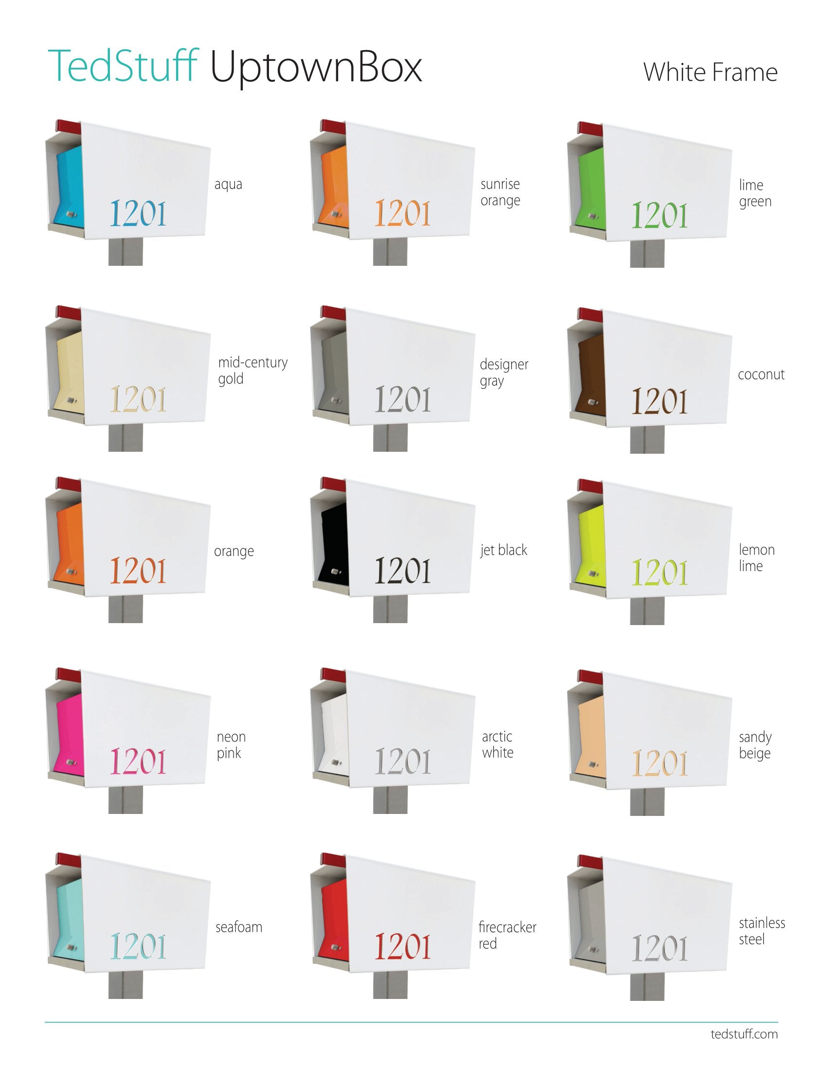 The Original UptownBox in ARCTIC WHITE - Modern Mailbox white selection