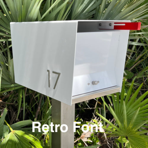 NEW!!!!   QUICK SHIP UptownBox in ARCTIC WHITE on WHITE - Modern Mailbox
