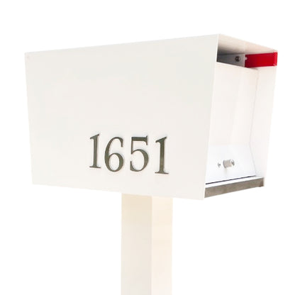NEW!!!!   QUICK SHIP UptownBox in ARCTIC WHITE on WHITE - Modern Mailbox