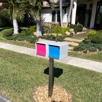 Retrobox / UptownBox Optional Double Mount Mailbox Pole Bracket