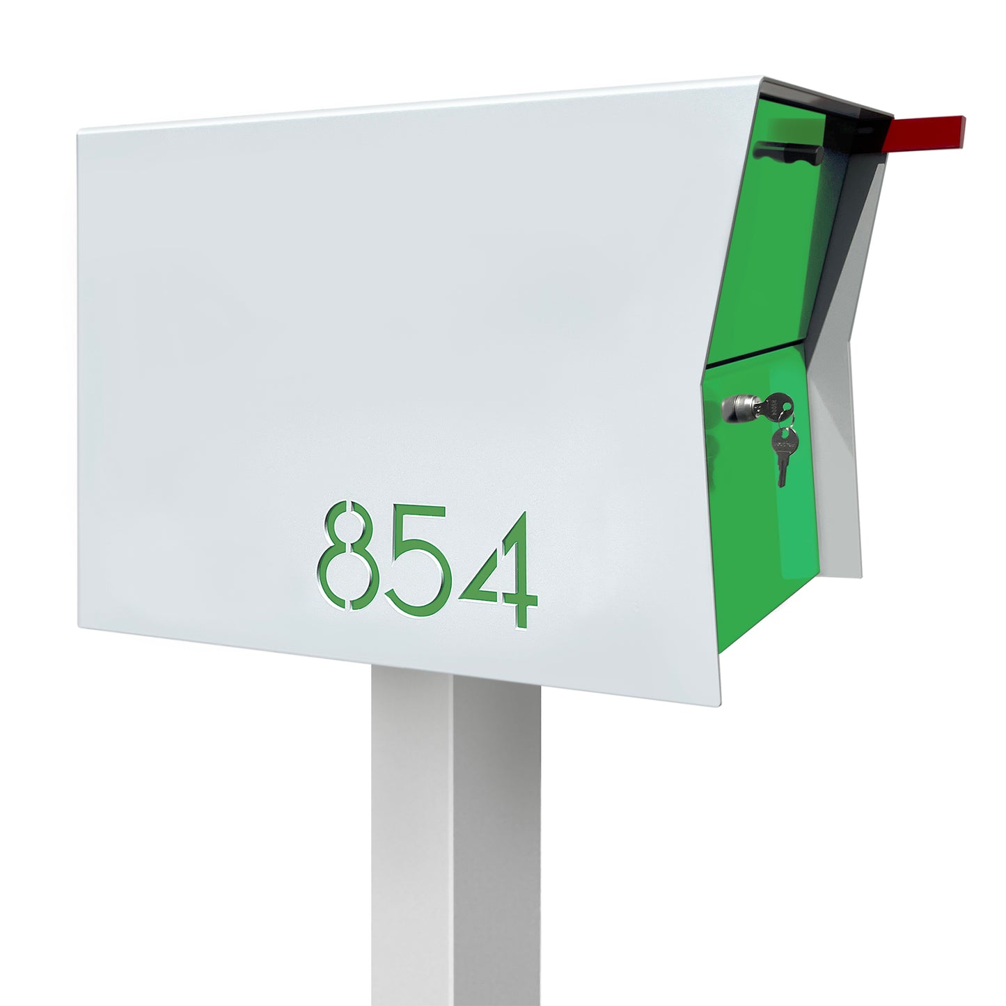 NEW! The Retrobox Locking Package Dropbox in ARCTIC WHITE - Modern Mailbox
