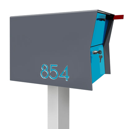 NEW! The Retrobox Locking Package Dropbox in GRAY- Modern Mailbox