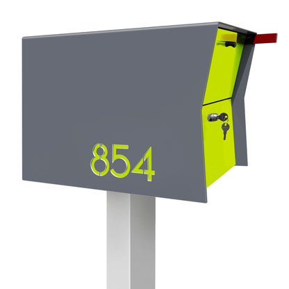 NEW! The Retrobox Locking Package Dropbox in GRAY- Modern Mailbox