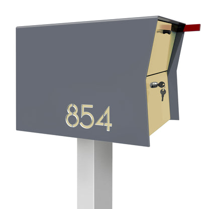 NEW! The Retrobox Locking Package Dropbox in GRAY- Modern Mailbox