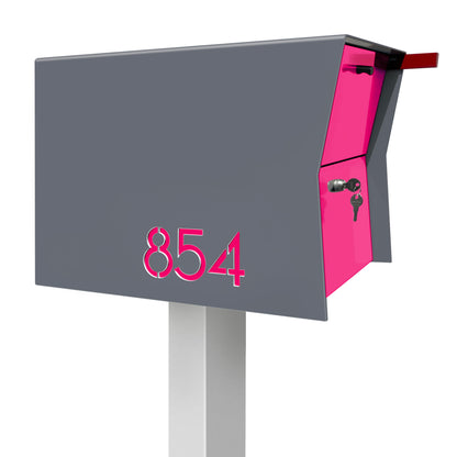 NEW! The Retrobox Locking Package Dropbox in GRAY- Modern Mailbox