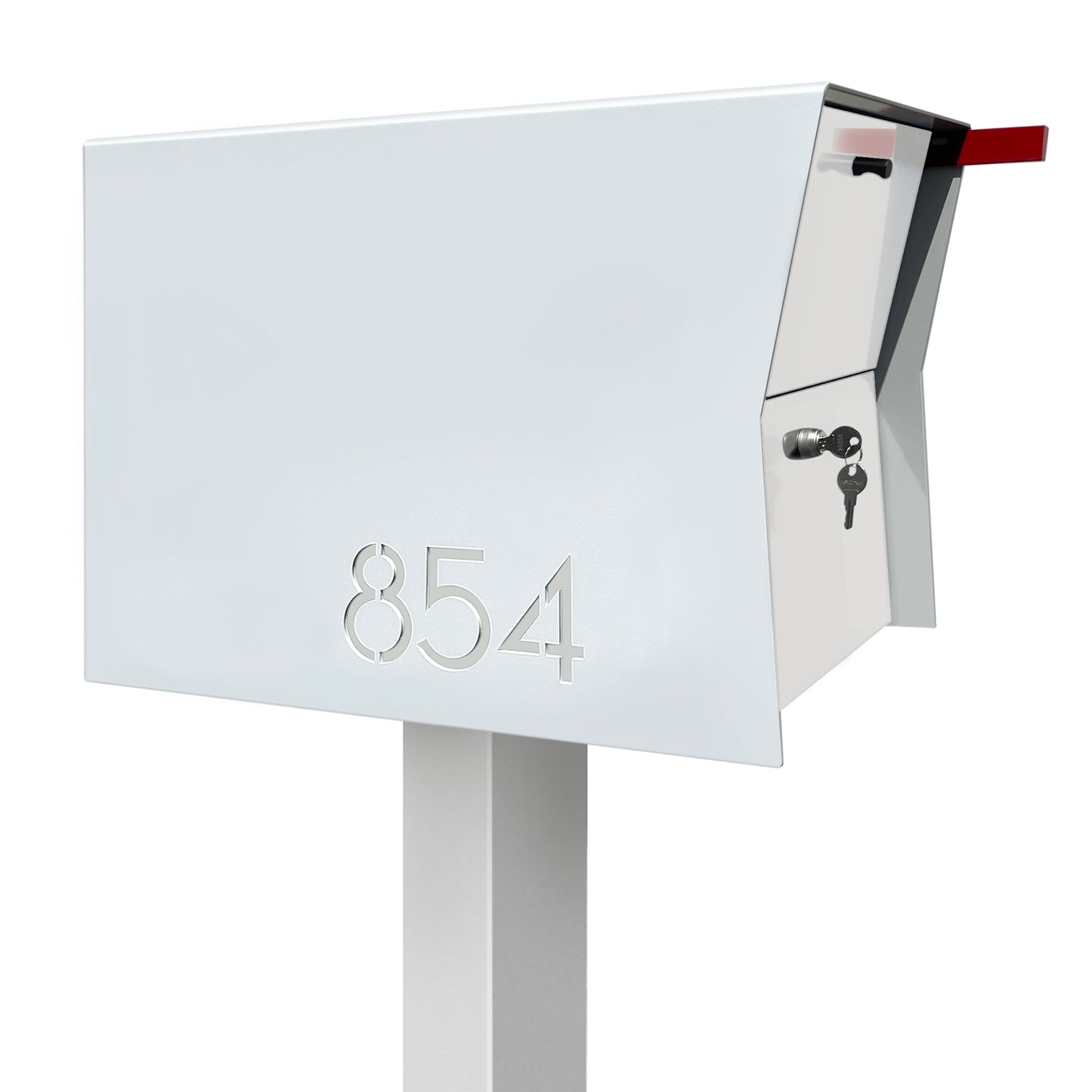 NEW! The Retrobox Locking Package Dropbox in ARCTIC WHITE - Modern Mailbox