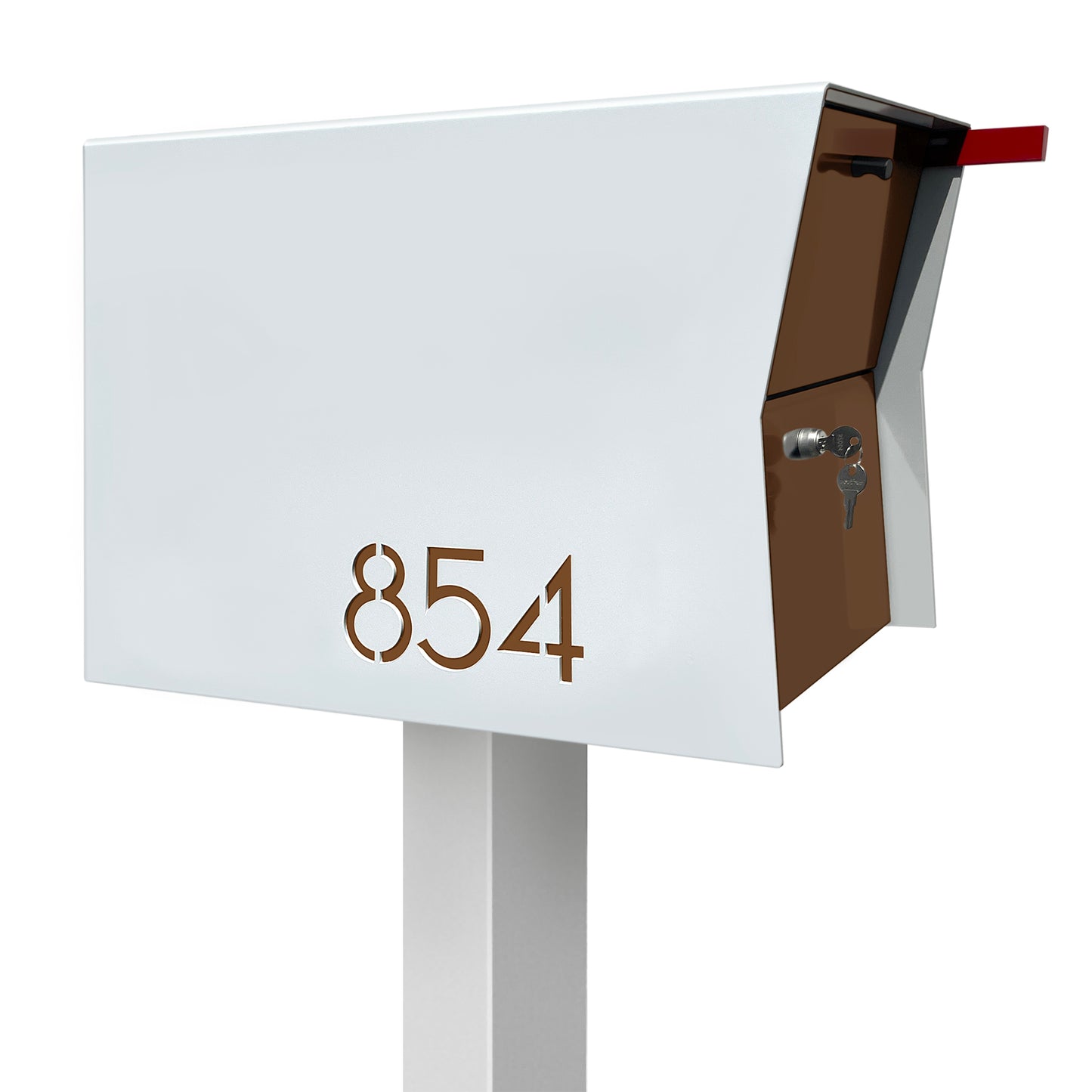 NEW! The Retrobox Locking Package Dropbox in ARCTIC WHITE - Modern Mailbox