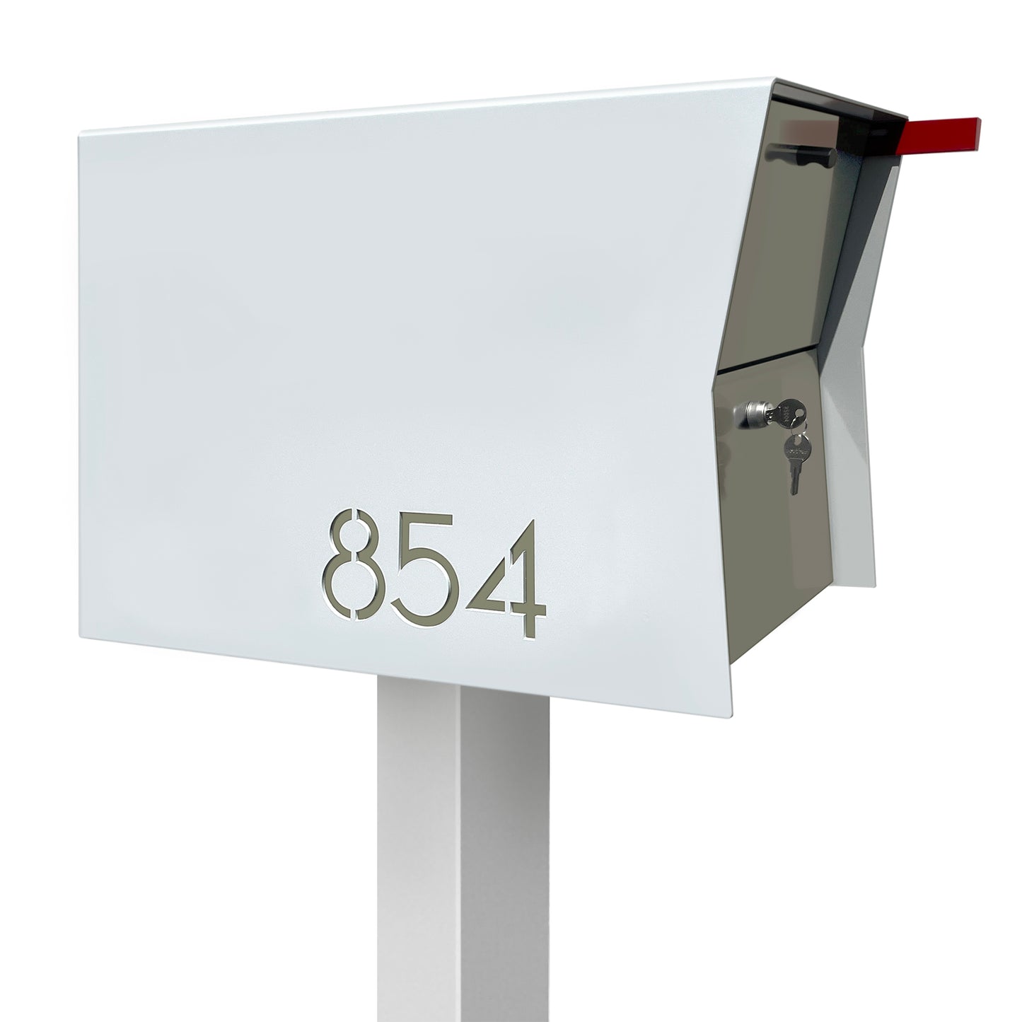 NEW! The Retrobox Locking Package Dropbox in ARCTIC WHITE - Modern Mailbox