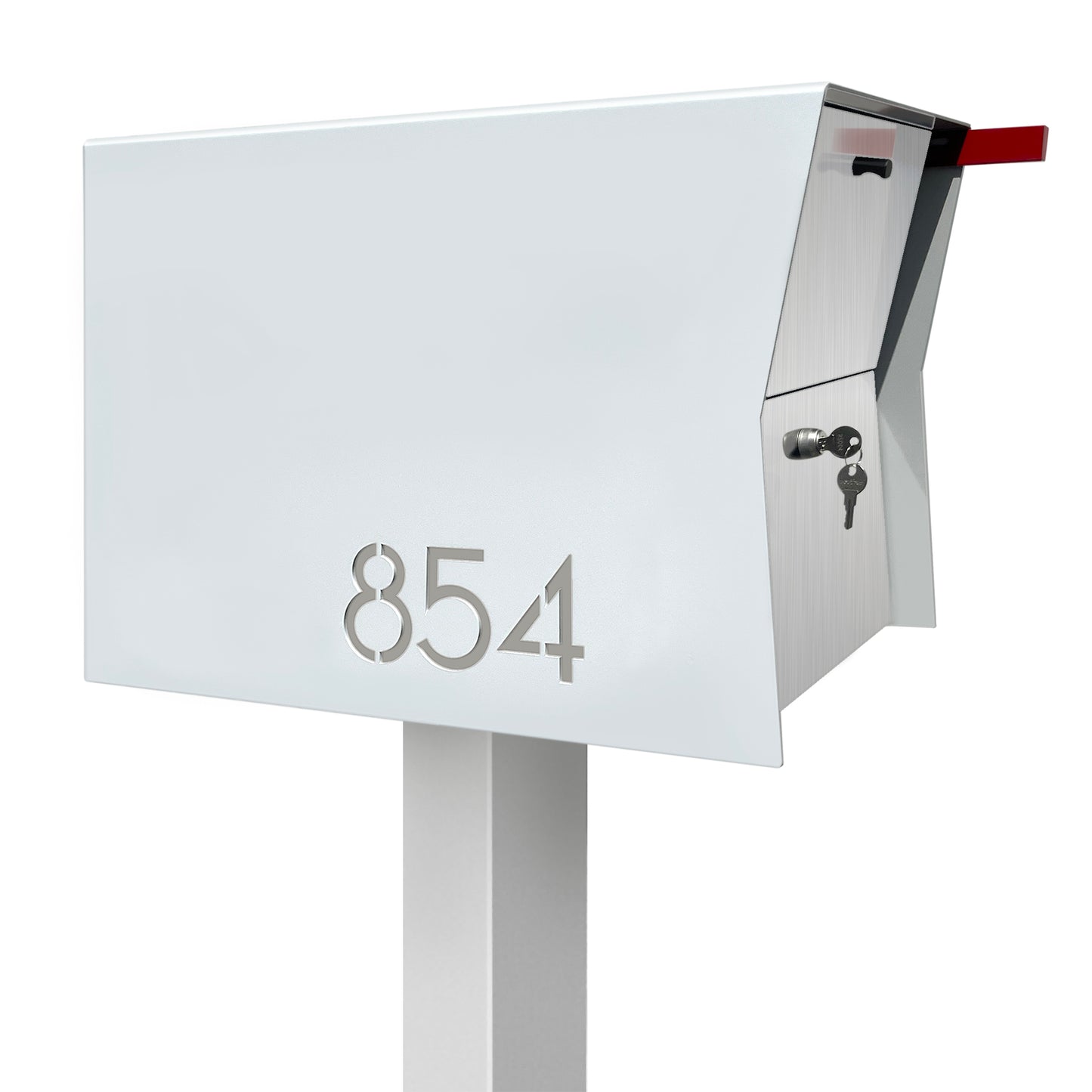 NEW! The Retrobox Locking Package Dropbox in ARCTIC WHITE - Modern Mailbox