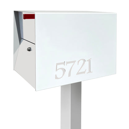 NEW! The UpTown Box Locking Package Dropbox in ARCTIC WHITE - Modern Mailbox