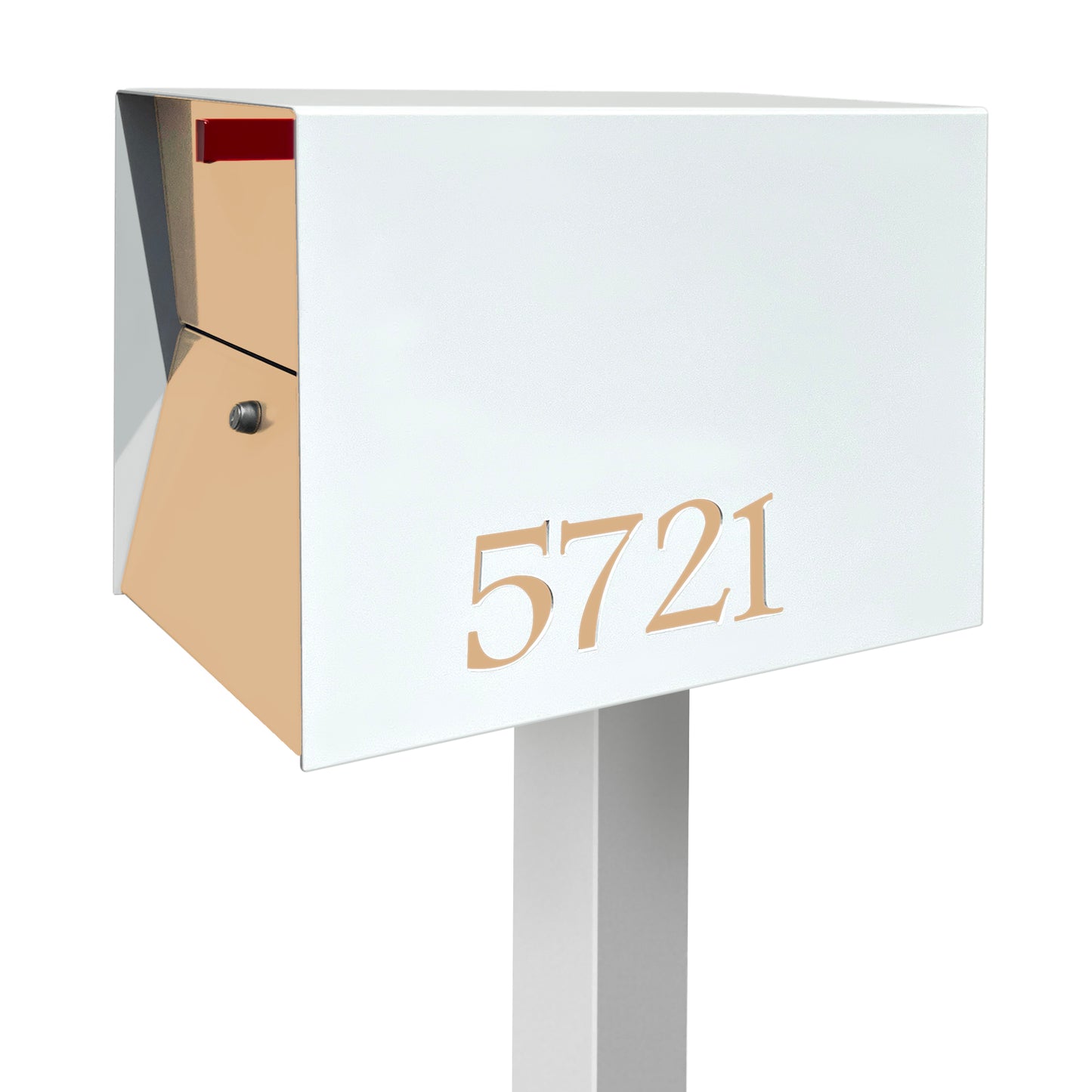 NEW! The UpTown Box Locking Package Dropbox in ARCTIC WHITE - Modern Mailbox