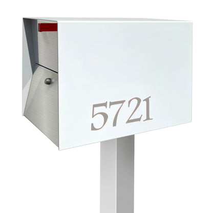 NEW! The UpTown Box Locking Package Dropbox in ARCTIC WHITE - Modern Mailbox
