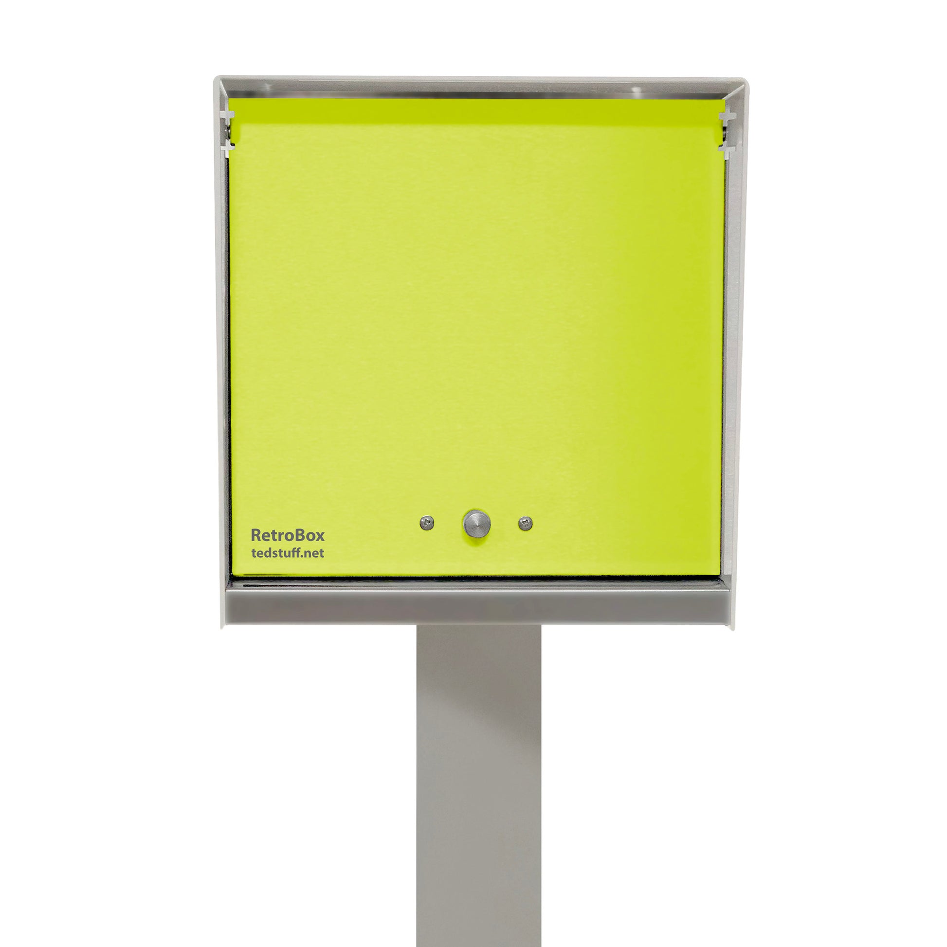 The Original UptownBox in ARCTIC WHITE - Modern Mailbox white lime