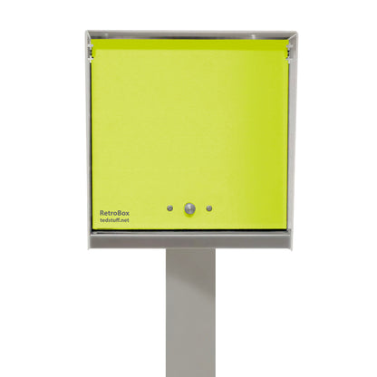 The Original UptownBox in ARCTIC WHITE - Modern Mailbox white lime