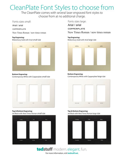 CleanPlate Font Styles to choose from