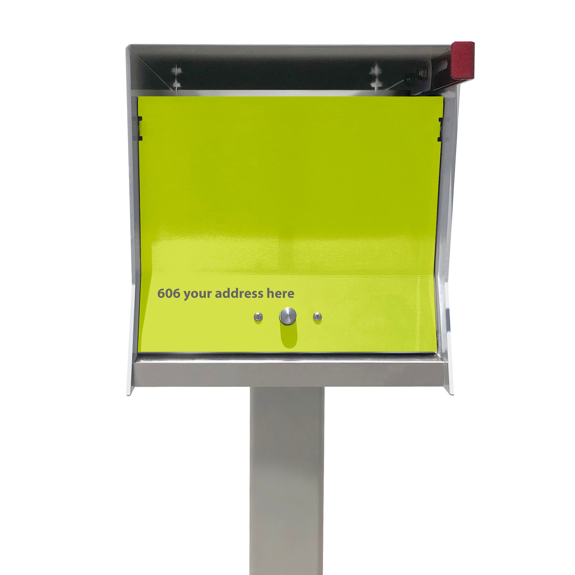 The Original UptownBox in ARCTIC WHITE - Modern Mailbox white lime