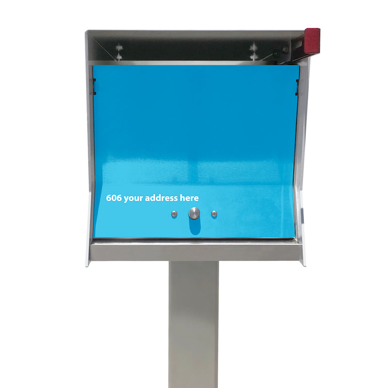 The Original Retrobox in ARCTIC WHITE - Modern Mailbox blue