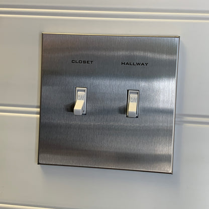 CleanPlate Classic Wall Plate in Stainless Steel | Light switches