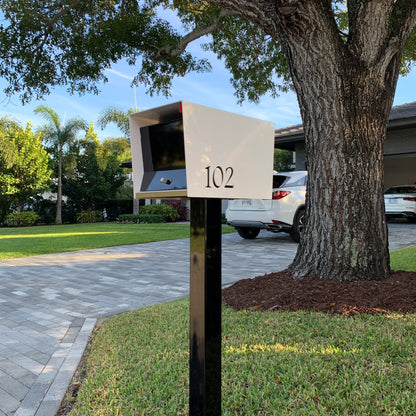 The Original UptownBox in ARCTIC WHITE - Modern Mailbox white black