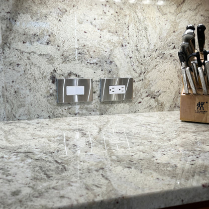 CleanPlate Wall Plate in Stainless Steel for Rocker Switches