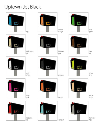 The Original UptownBox in JET BLACK - Modern Mailbox black selection