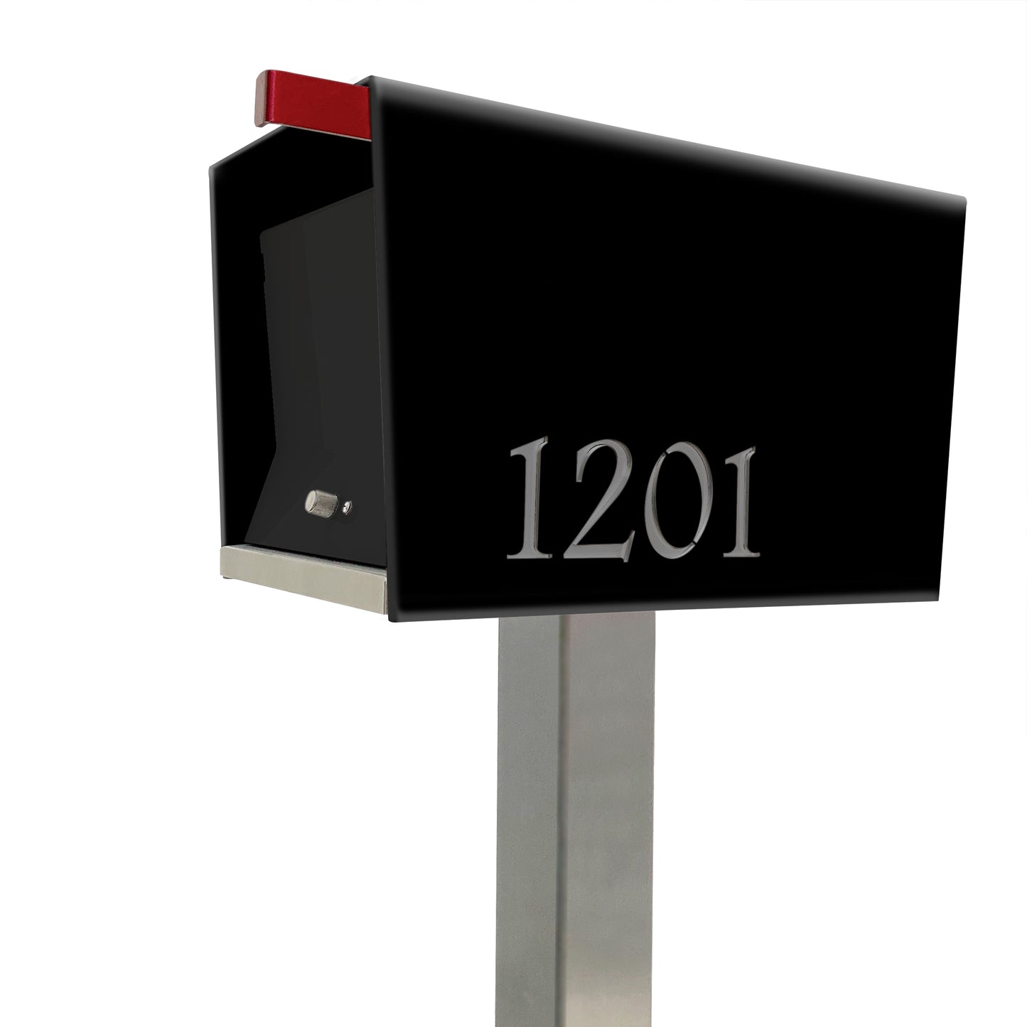 The Original UptownBox in JET BLACK - Modern Mailbox black gray