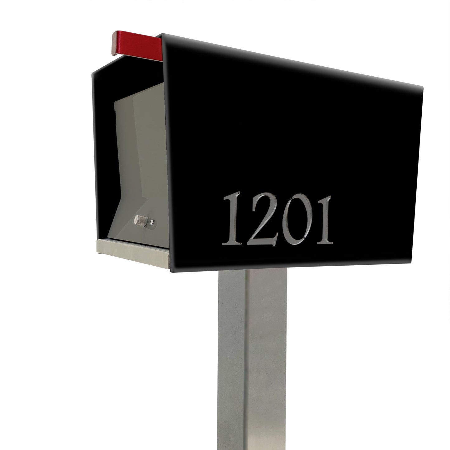 The Original UptownBox in JET BLACK - Modern Mailbox black gray
