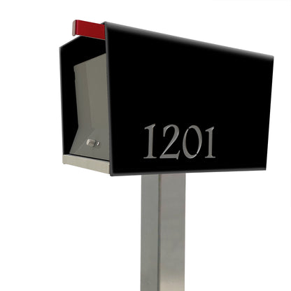 The Original UptownBox in JET BLACK - Modern Mailbox black gray
