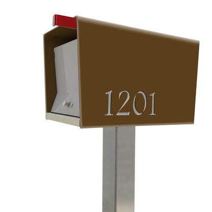 The Original UptownBox in COCONUT - Modern Mailbox brown grey