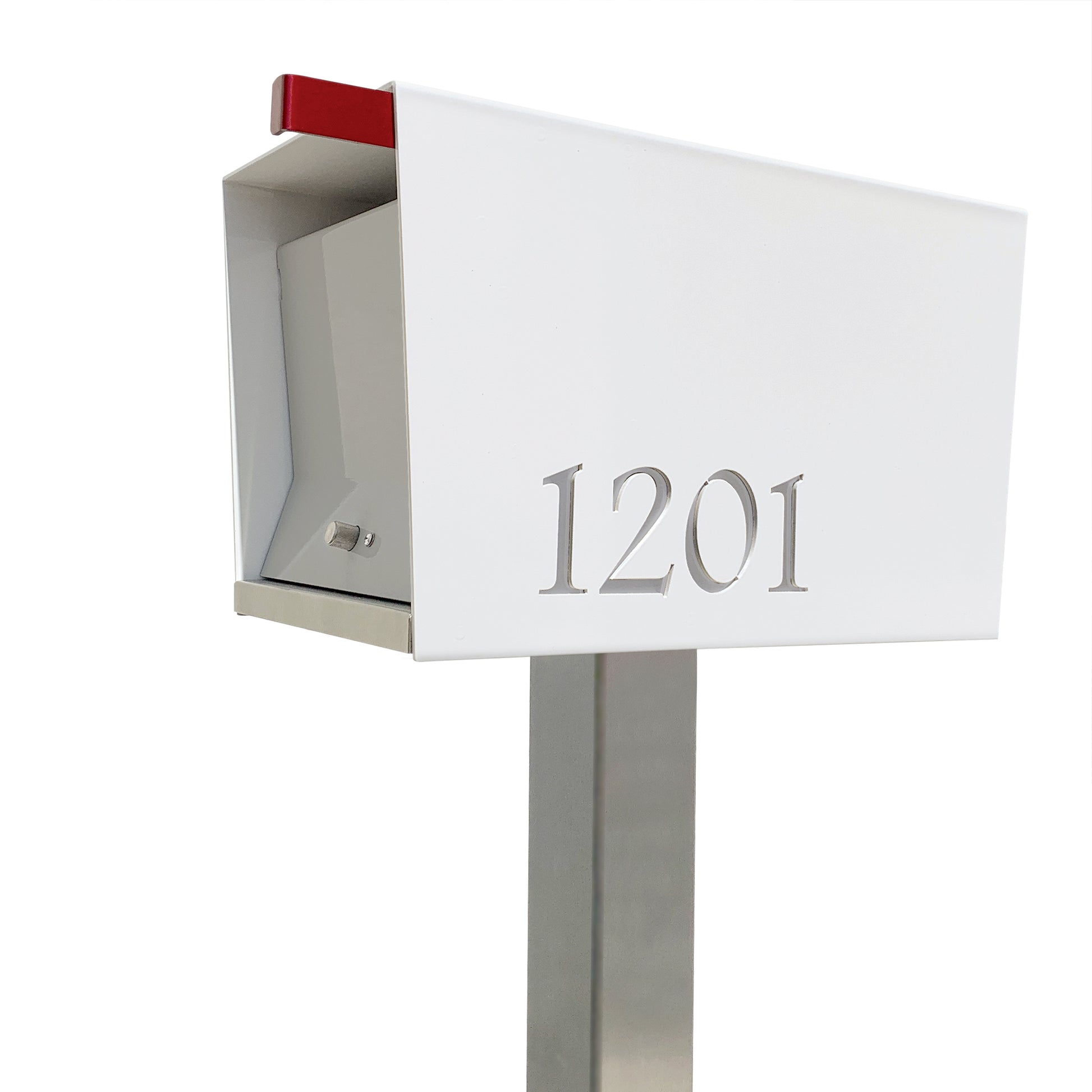 The Original UptownBox in ARCTIC WHITE - Modern Mailbox white grey